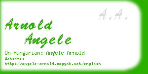 arnold angele business card